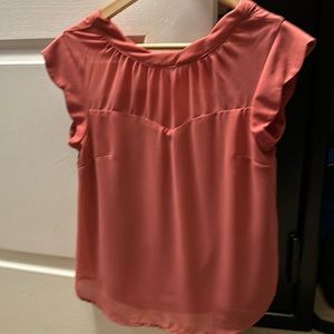 Monteau cap sleeved blouse, rose colored